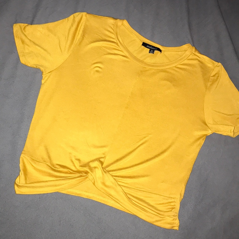 Yellow crop top